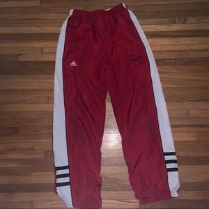 Arkansas Razorbacks Adidas track/windbreaker pants